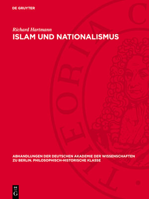 cover image of Islam und Nationalismus